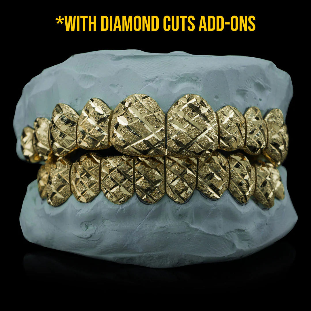 SOLID GOLD DIAMOND DUST GRILLZ