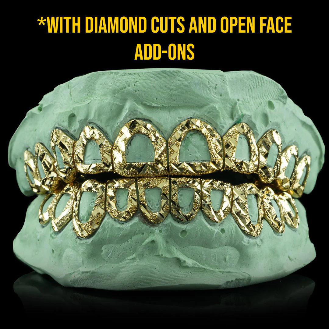 SOLID GOLD DIAMOND DUST GRILLZ