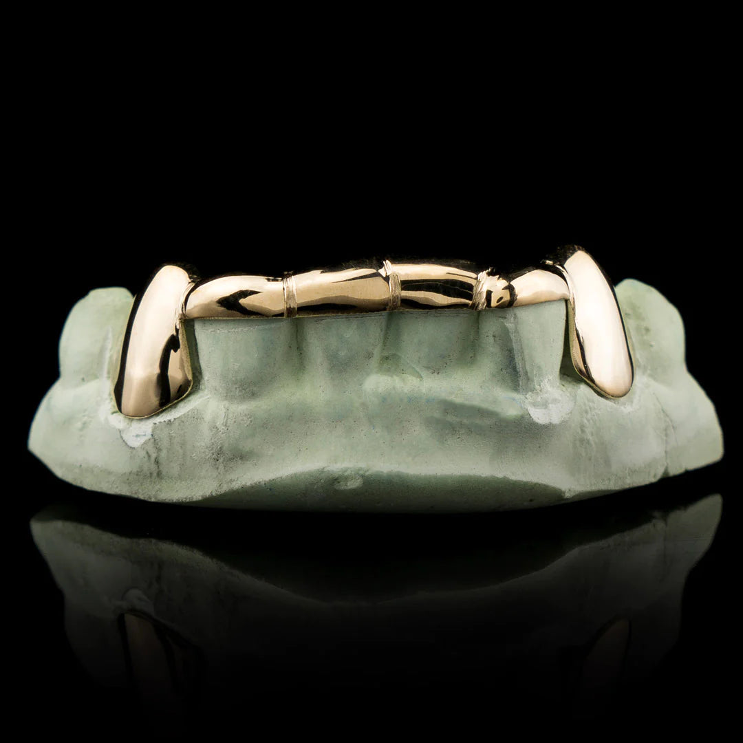 SOLID GOLD TEETH WITH BRIDGE BAR