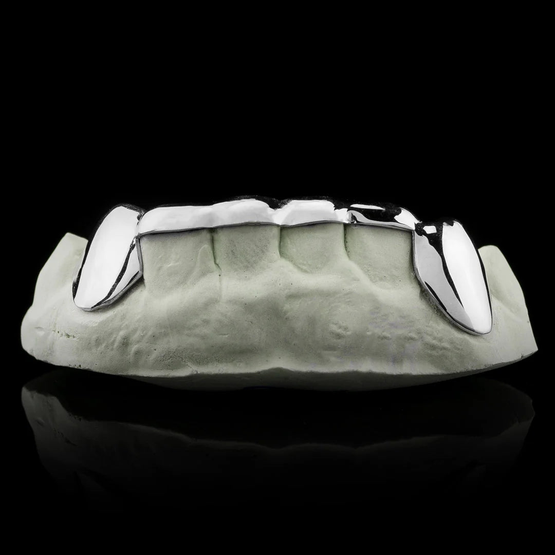 SOLID STERLING SILVER TEETH WITH BRIDGE BAR