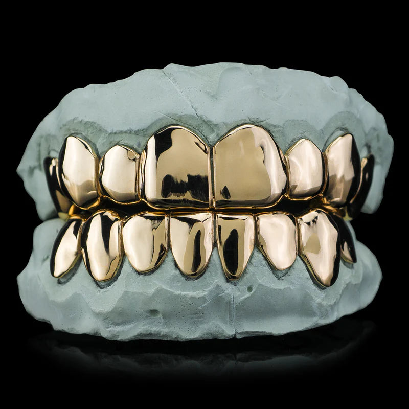 SOLID GOLD PERM CUT GRILLZ