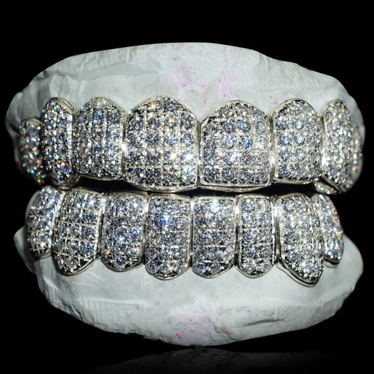 FULLY ICED VVS MOISSANITE GRILLZ (STRAIGHT SETTING)